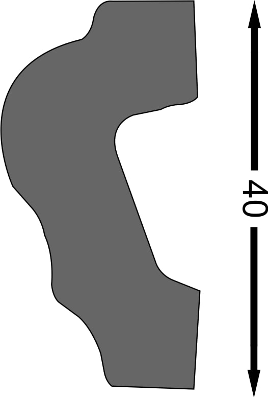 Bagheta Decorativra Xps F40 4X200Cm, 12Mm  Decosa