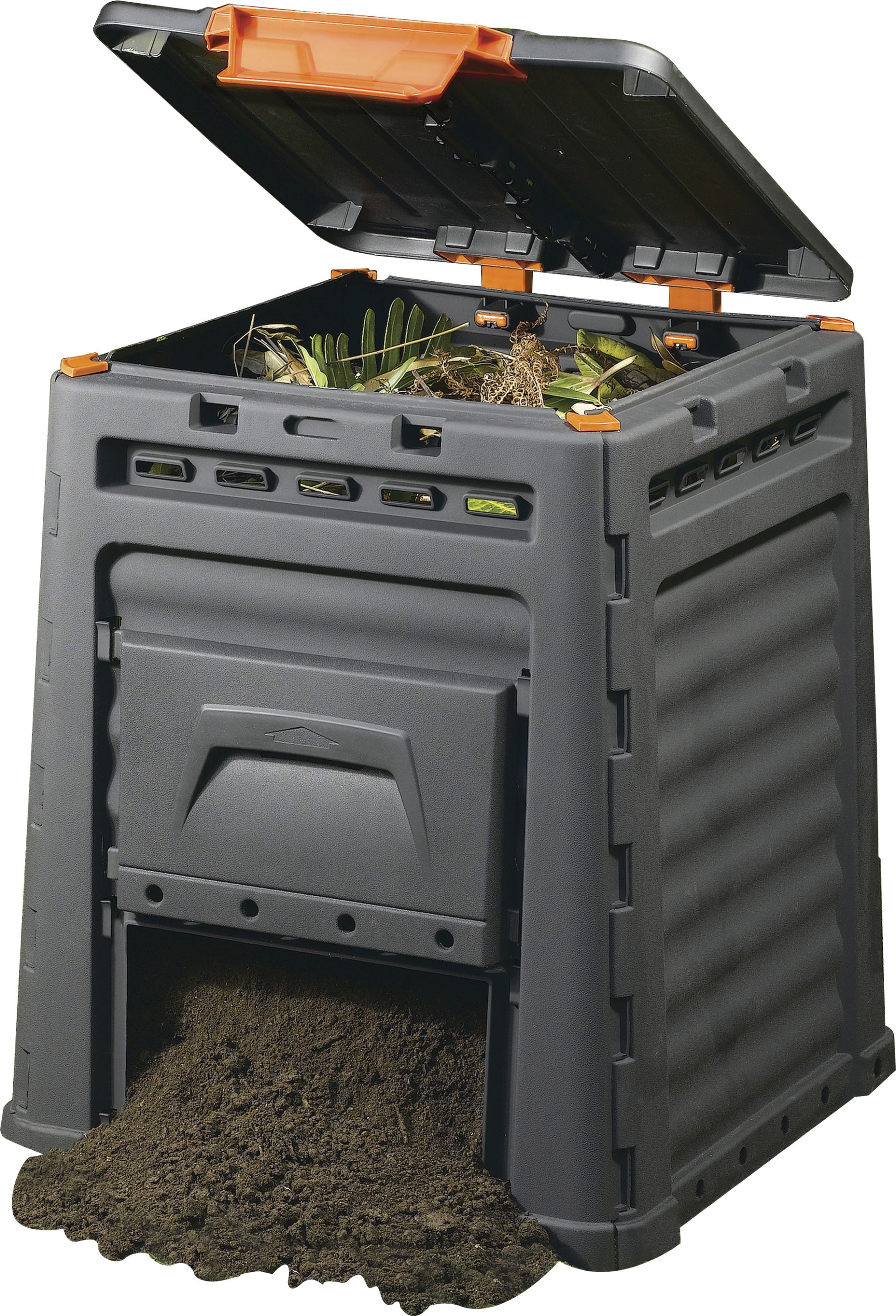 Lada compost / compostor de gradina, 320 L, negru, 65 x 65 x 75 cm  Keter Eco