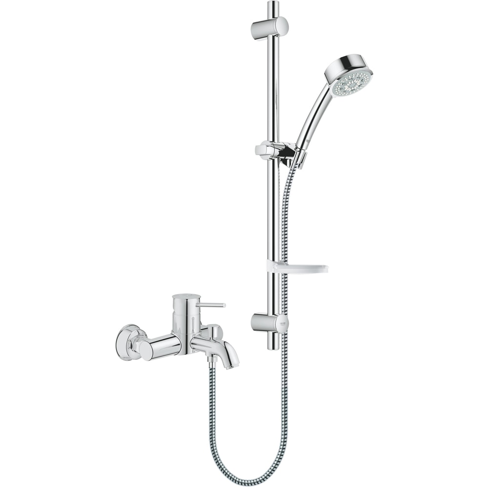 Baterie cada-dus GROHE BauClassic 32865000, aparenta, alama, crom