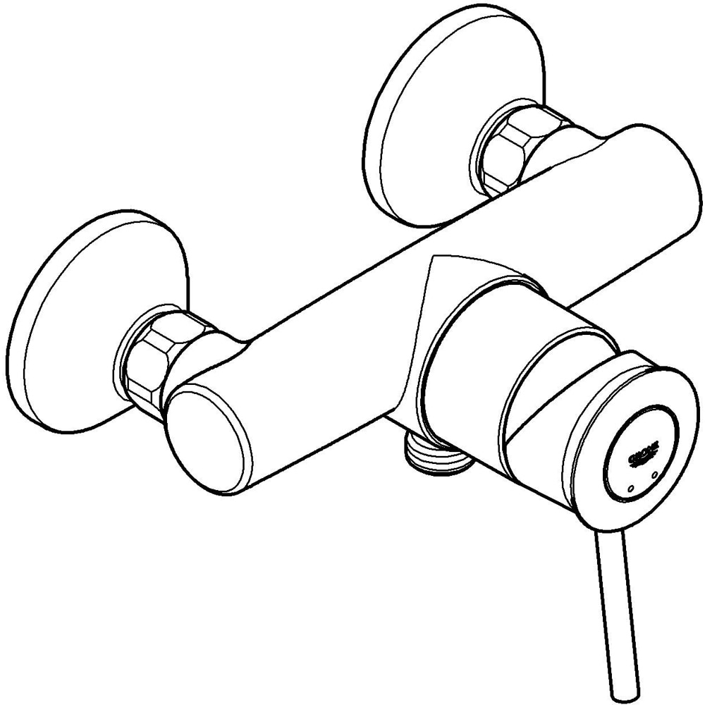 Baterie dus GROHE Bauclassic 32867000, aparenta, alama, crom