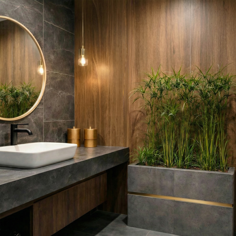 Panou decorativ Italian Wholnut, WPC, 120 x 278 cm, maro