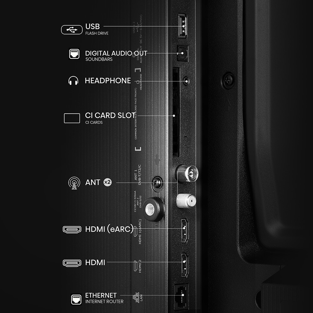 Televizor LED Smart HISENSE32A4Q, HD, 80cm
