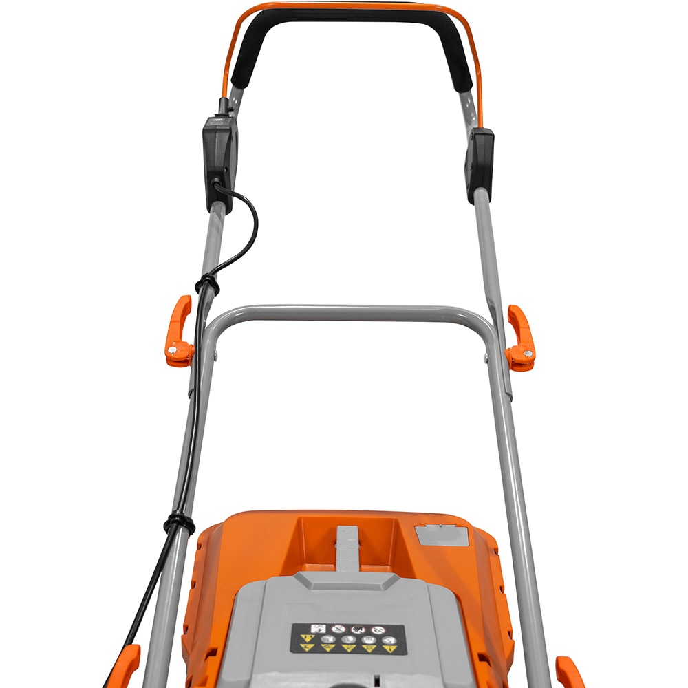 Masina de tuns iarba pe acumulator RURIS 330ED, Electrica, latime taiere 33cm, cos 30l, portocaliu