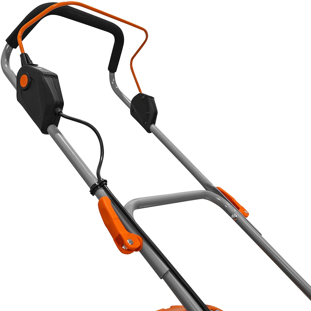 Masina de tuns iarba pe acumulator RURIS 330ED, Electrica, latime taiere 33cm, cos 30l, portocaliu