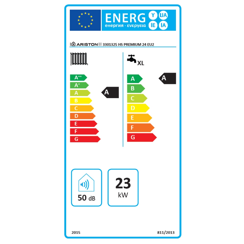 Centrala termica pe gaz in condensare ARISTON HS Premium, 24 kW, kit evacuare inclus