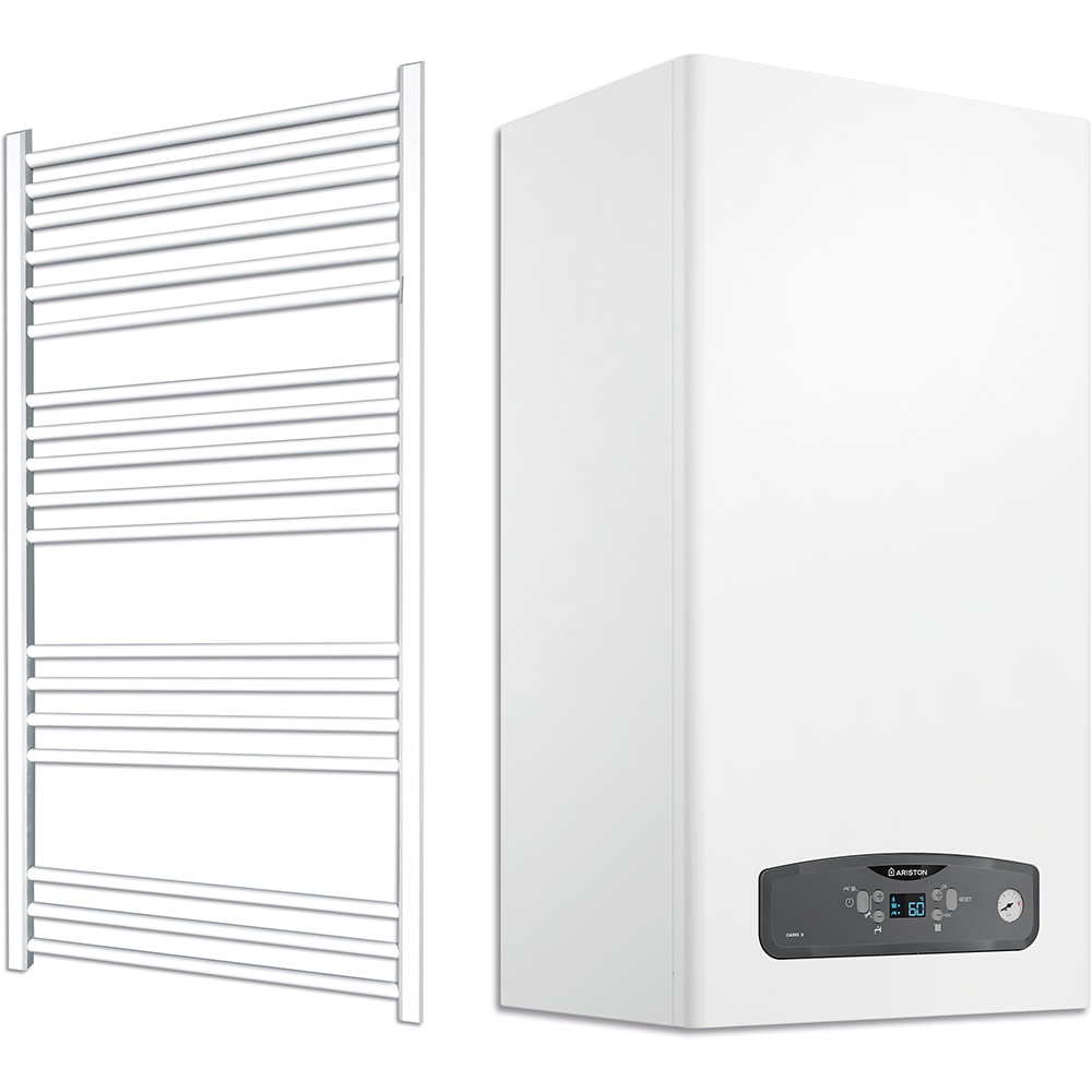 Centrala termica pe gaz in condensare ARISTON Cares S, 24KW, kit evacuare inclus, calorifer 500x1200mm