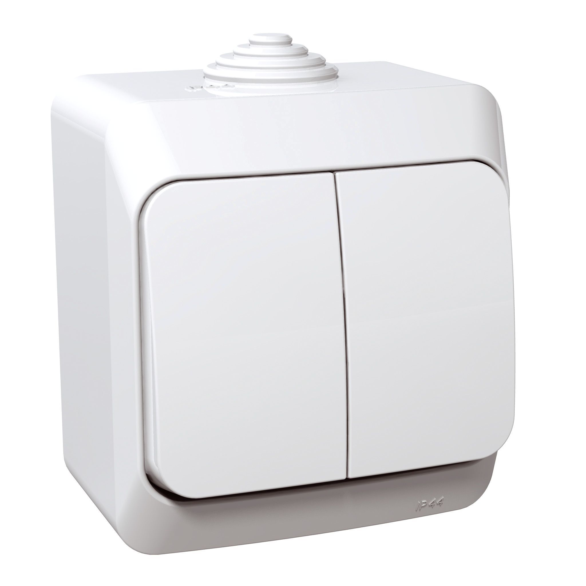 Cedar Intrerupator Dub Ip44 Pt 10A Alb