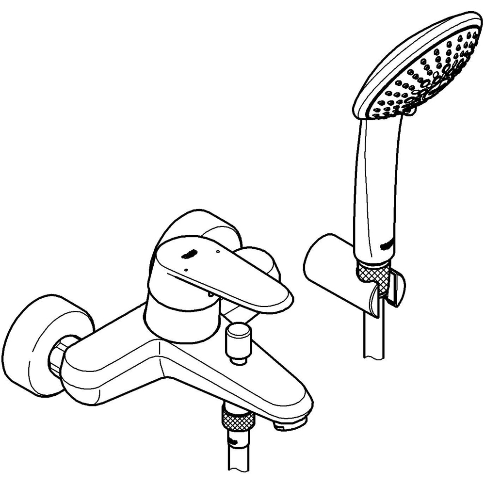 Baterie dus GROHE Eurodisc Cosmopolitan 33395002, aparenta, alama, crom