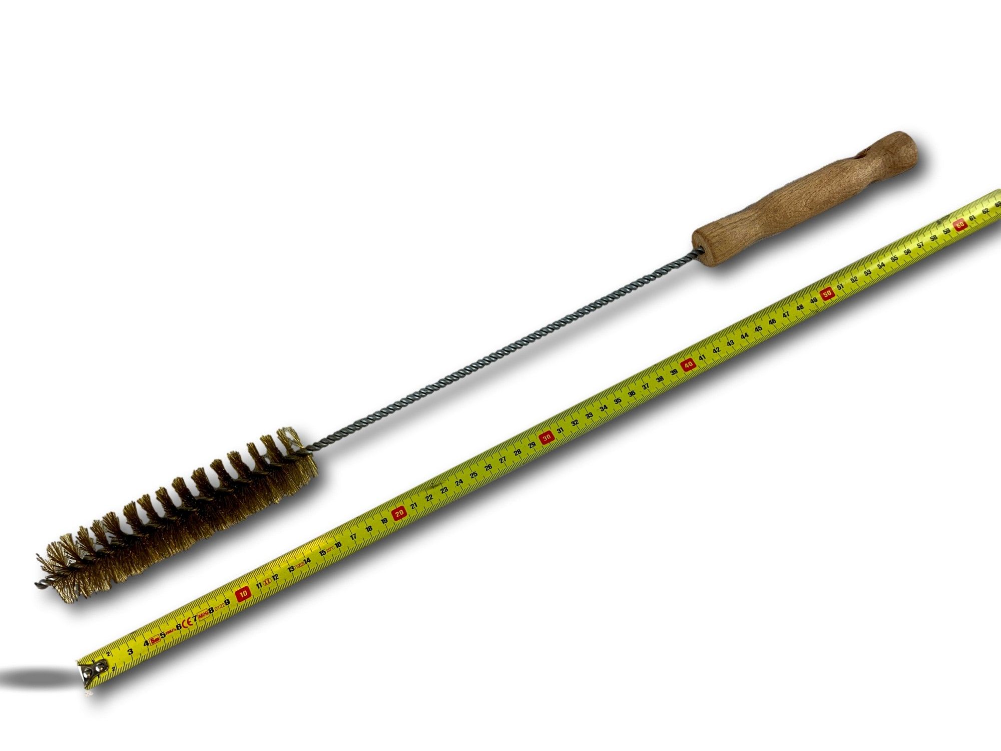 Perie curatare tevi si cosuri sobe, maner lemn, 60 cm, 4 cm