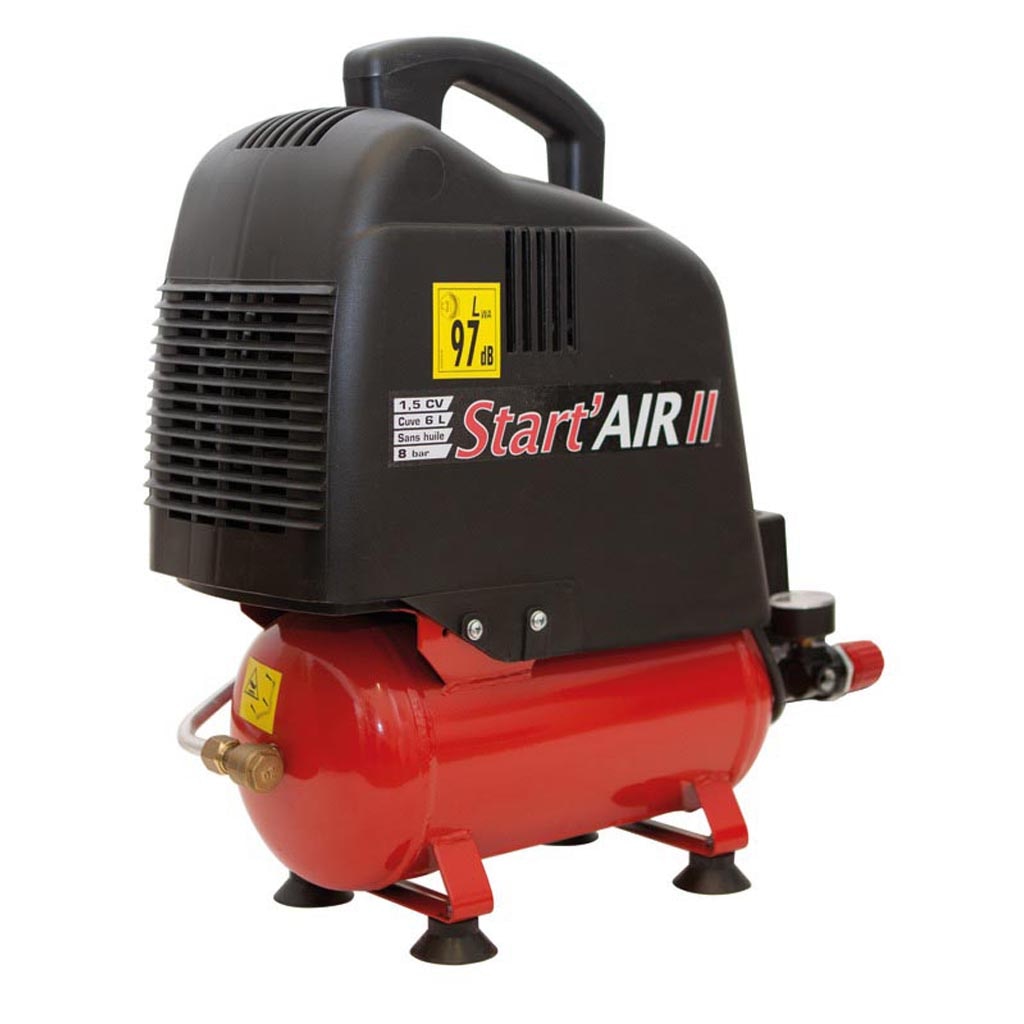 Compresor aer, 6 l, 1.5CP, 8 bar, 200 l/min, 1100 W • Start'air II