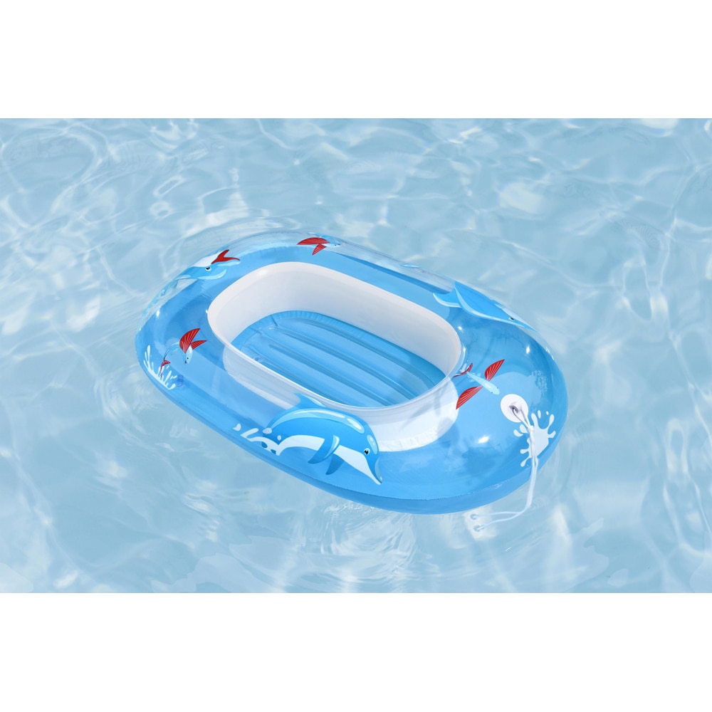 Barca gonflabila BESTWAY, 3-6 ani, 102x69 cm, capacitate maxima 45 kg, albastru