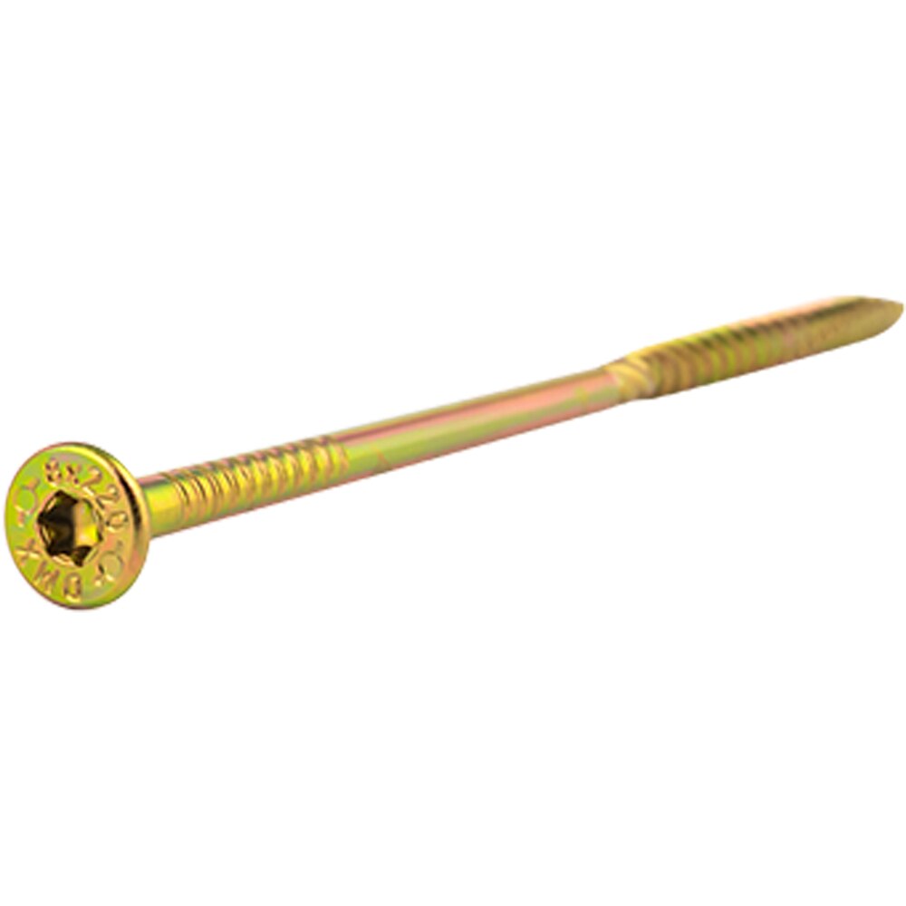 Surub lemn DOMAX, torx, otel, 8 x 220mm, 4 buc/cutie, galben