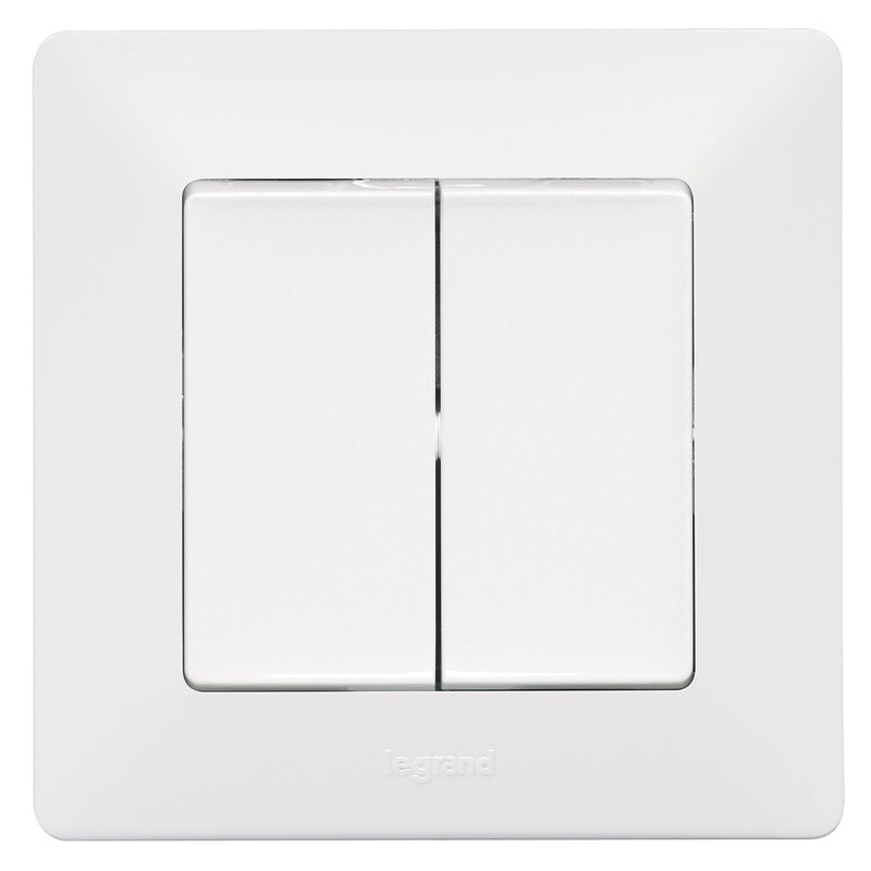 Intrerupator, 10 A, 220 V, alb  Legrand Valena