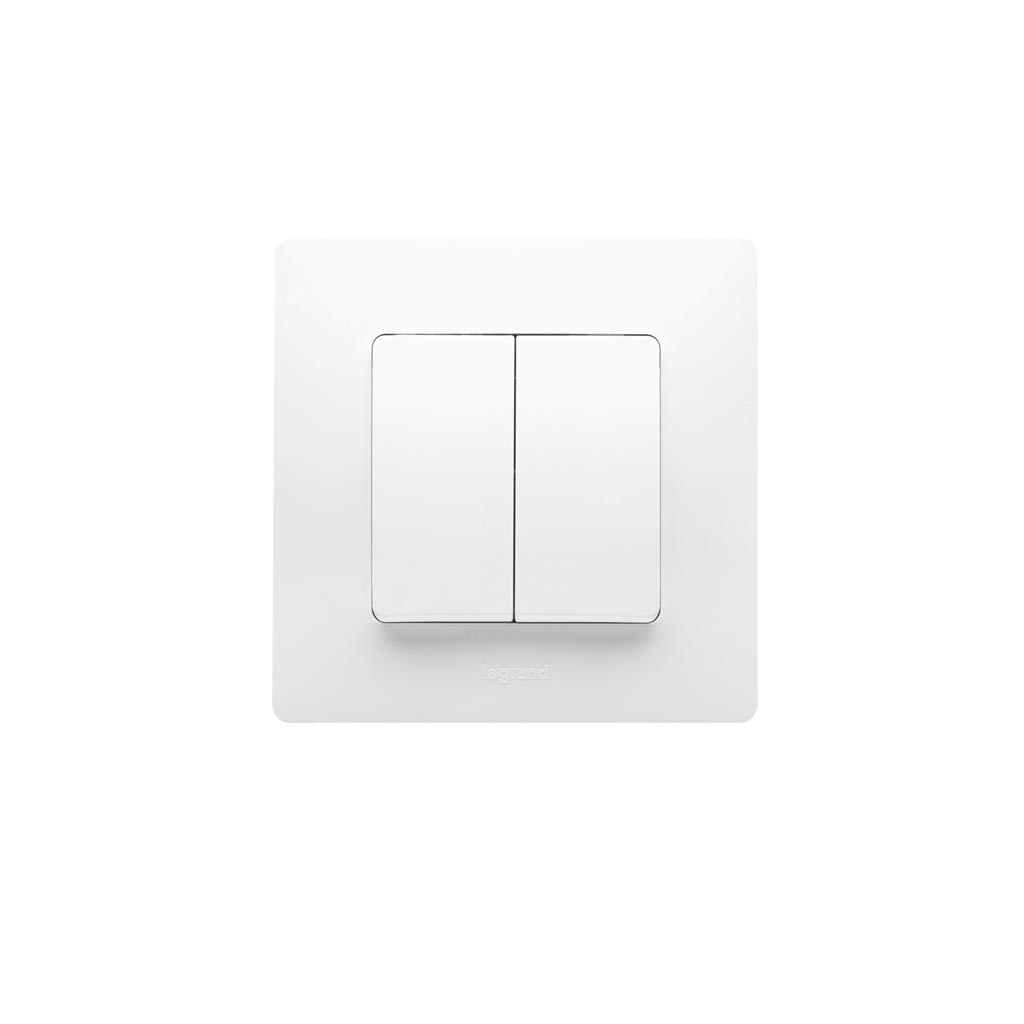 Intrerupator simplu, 10 A, 220 V, alb Legrand Niloe