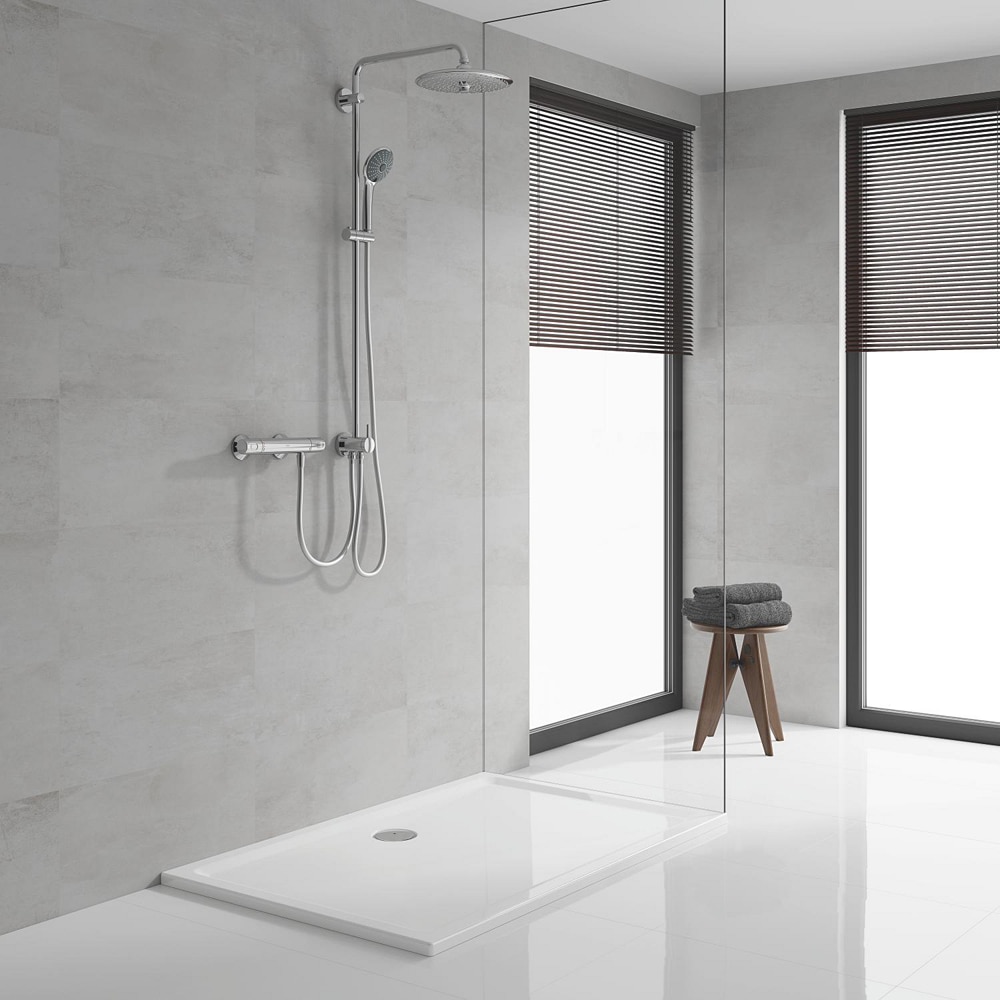 Baterie dus GROHE Precision Trend 34229002, aparenta, termostat, alama, crom