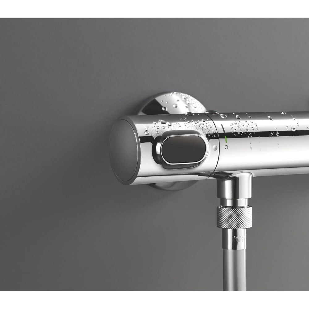 Baterie dus GROHE Precision Flow 34805001, aparenta, set de dus, termostat, alama, crom