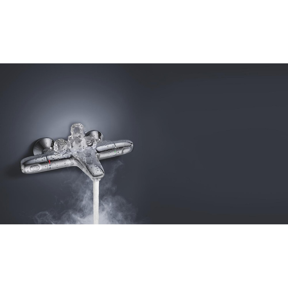 Baterie cada-dus GROHE Grohtherm 1000 34816003, aparenta, termostat, alama, crom