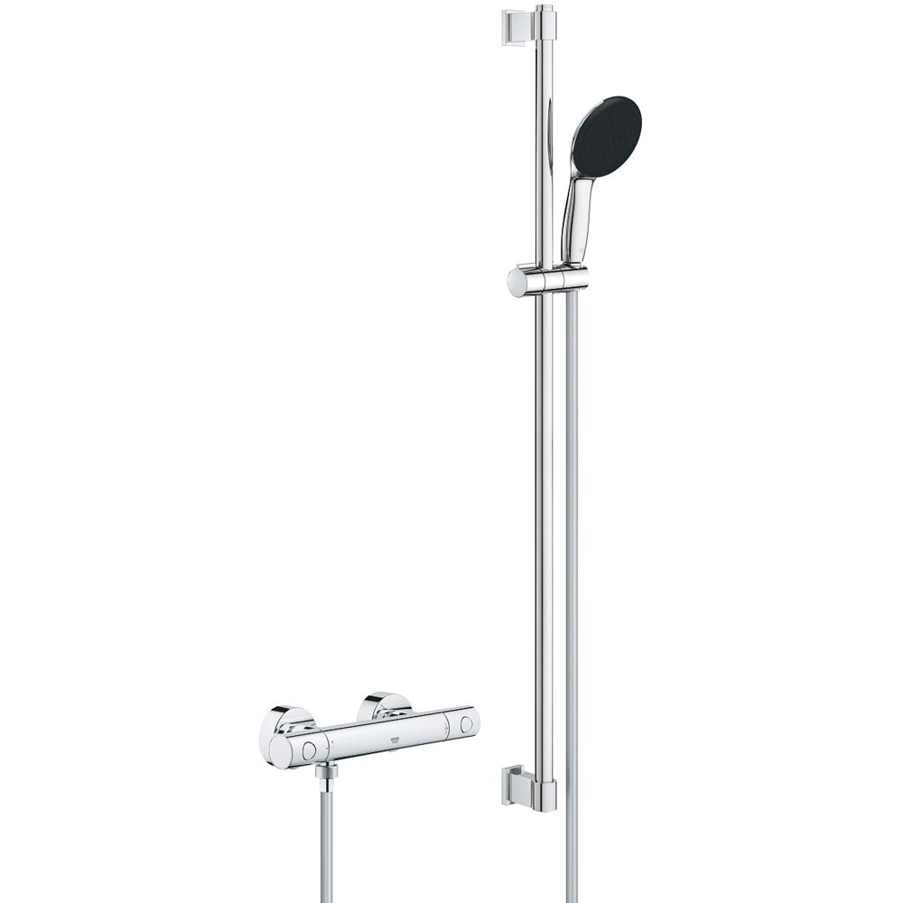 Baterie dus GROHE Precision Get 34857000, aparenta, termostat, set dus, alama, crom