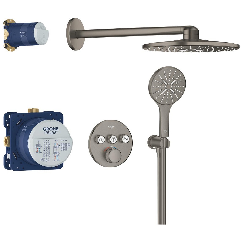 Sistem dus GROHE Grohtherm SmartControl 310 34863AL0, incastrat, termostat, 3 functii, grafit