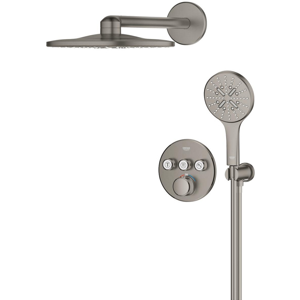 Sistem dus GROHE Grohtherm SmartControl 310 34863AL0, incastrat, termostat, 3 functii, grafit