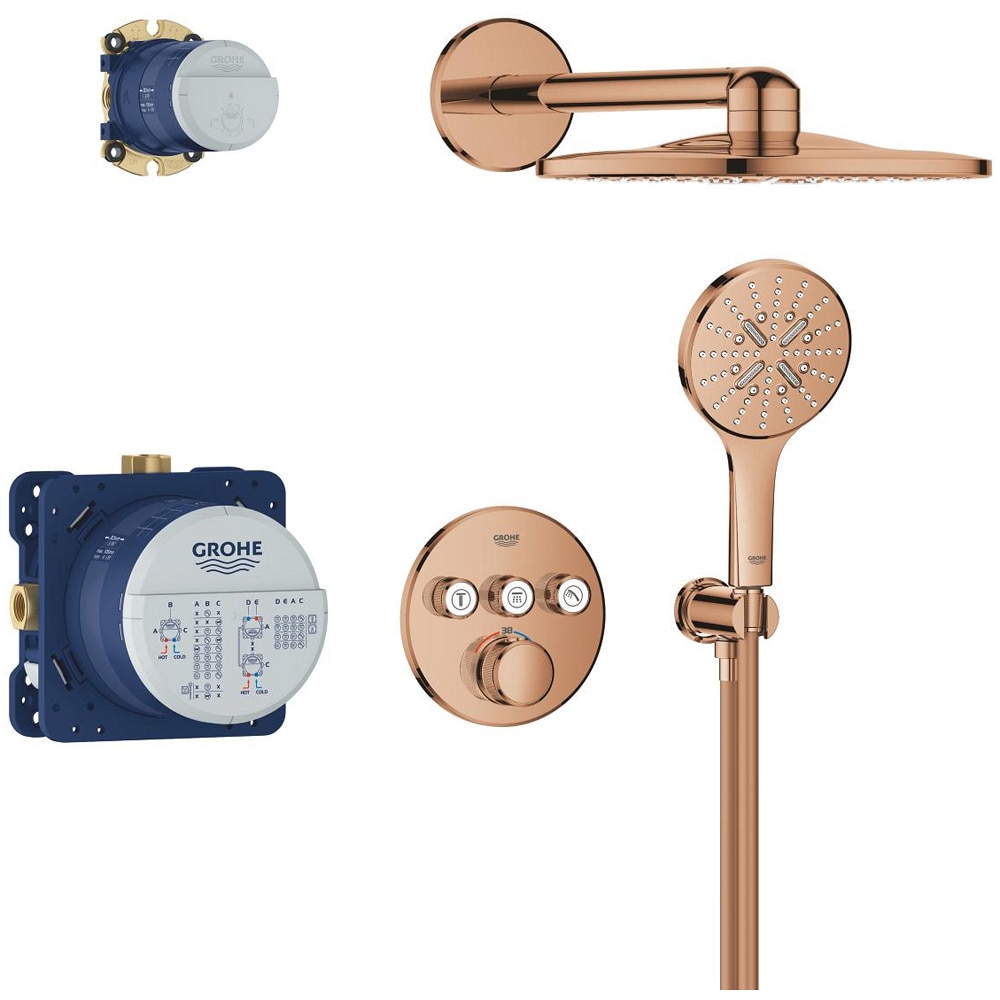 Sistem dus GROHE Grohtherm SmartControl 310 34863DA0, incastrat, termostat, 3 functii, cupru