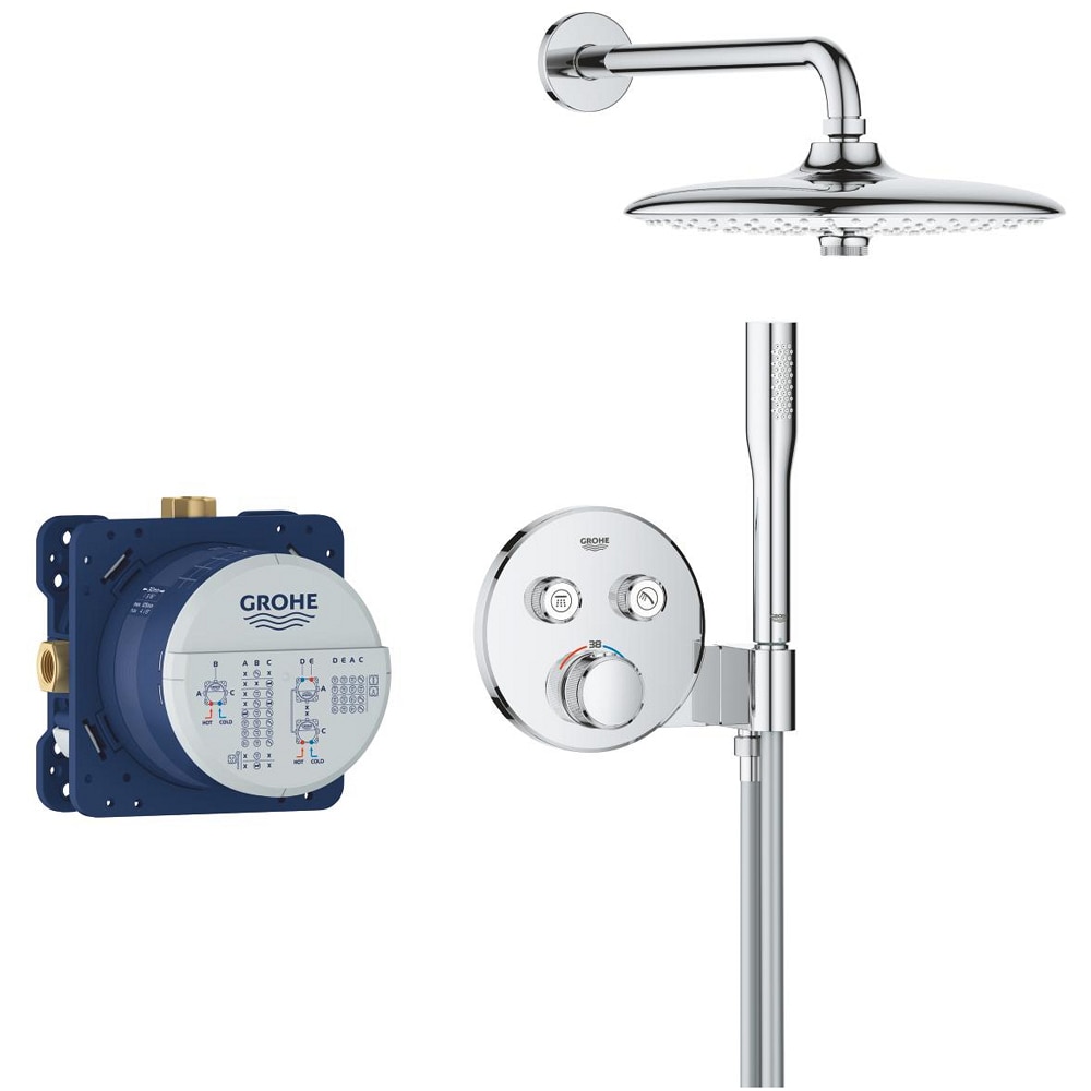 Sistem dus GROHE Grohtherm SmartControl 34867000, incastrat, termostat, 3 functii, crom