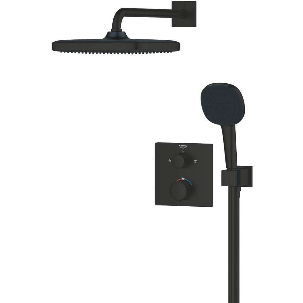 Sistem dus GROHE Precision Thermostat 348822430, incastrat, termostat, 1 functie, negru