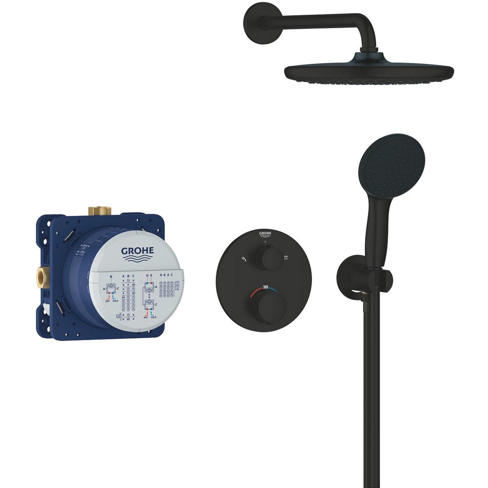 Sistem dus GROHE Precision Thermostat 348832430, incastrat, termostat, 1 functie, negru
