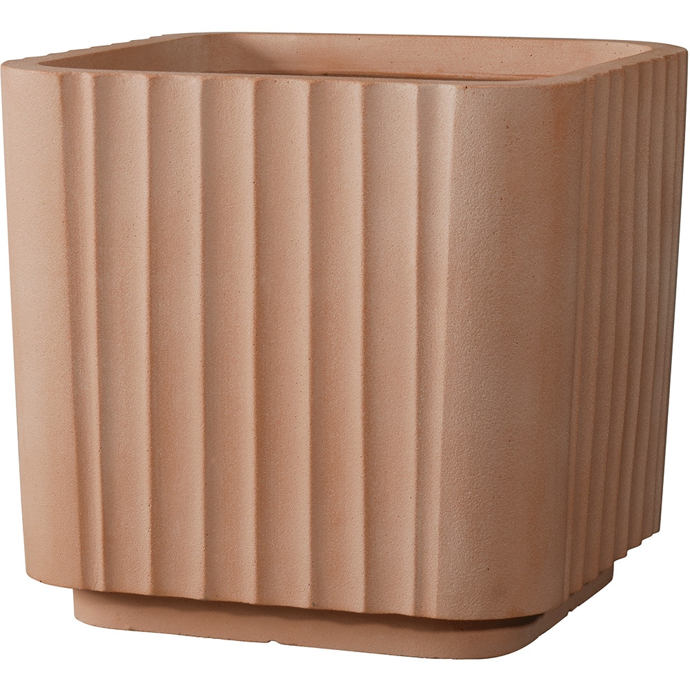 Ghiveci plante DEROMA Quadro Link, D39 cm, fibre sintetice, maro teracota
