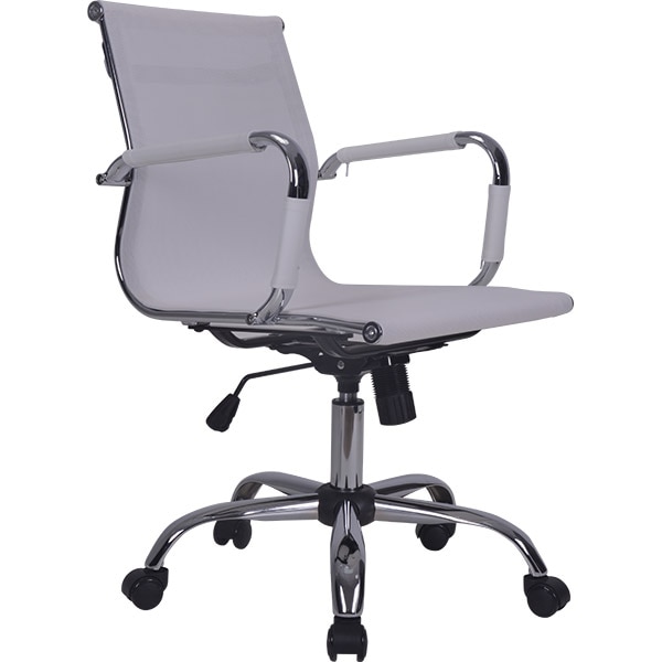 Scaun birou operational MYRIA 3502WH, plasa, alb