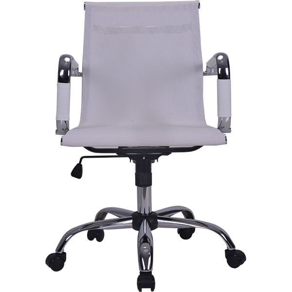 Scaun birou operational MYRIA 3502WH, plasa, alb