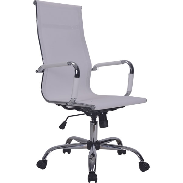 Scaun birou operational MYRIA 3503WH, plasa, alb