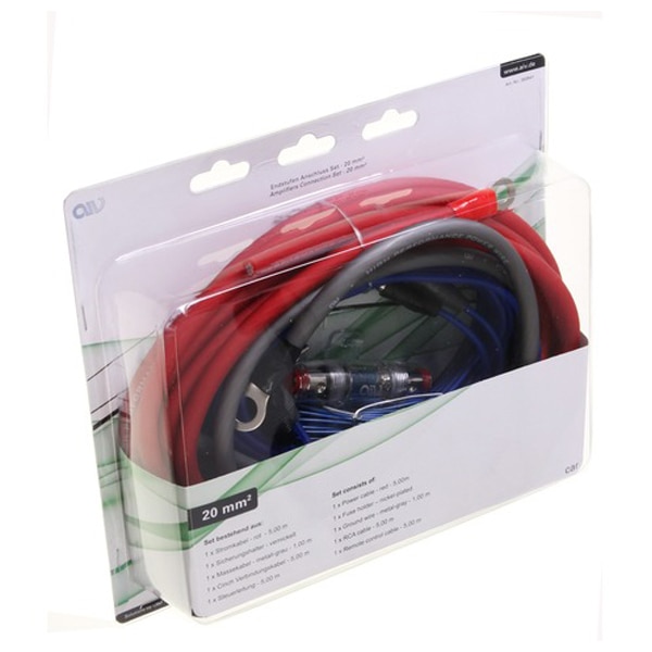 Kit cabluri  pentru amplificator auto AIV 350941, 5m, 20mm