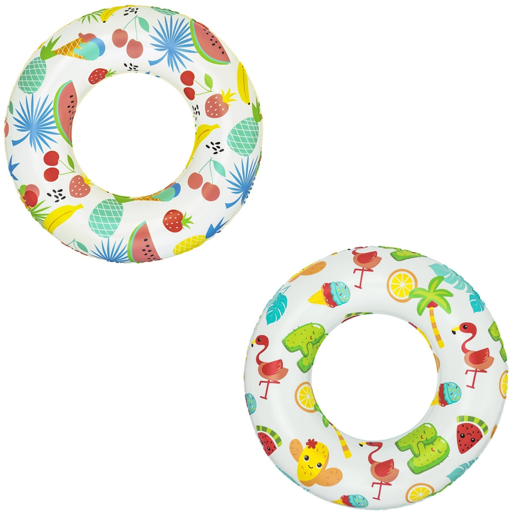 Colac de inot gonflabil BESTWAY, 61 cm, 3-6 ani, model tropical, 1 buc