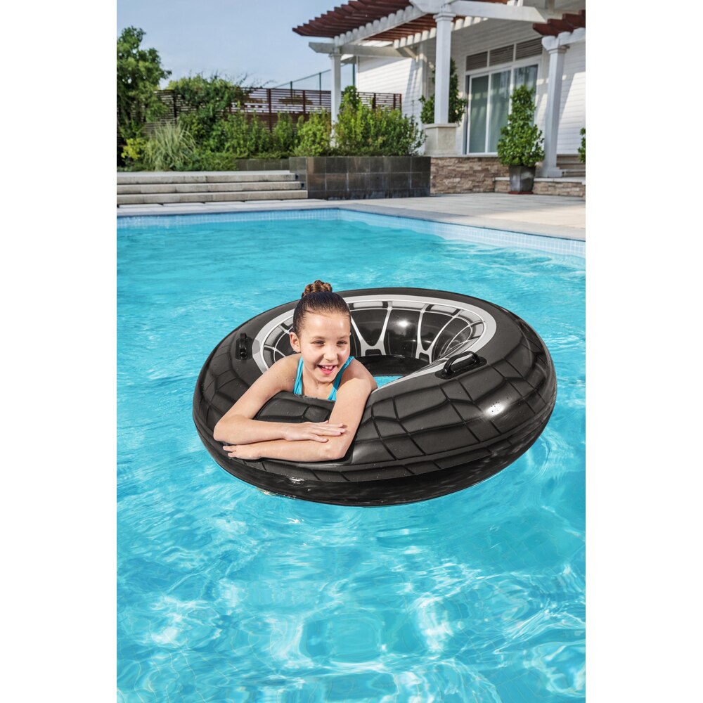 Colac de inot gonflabil BESTWAY, 119 cm, 12 ani+, model roata masina