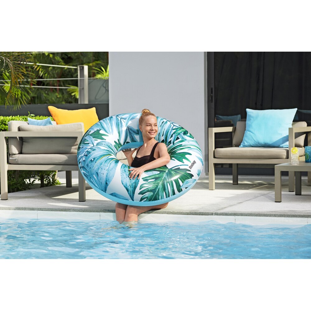 Colac de inot gonflabil BESTWAY, 119 cm, 12 ani+, model tropical, 1 buc