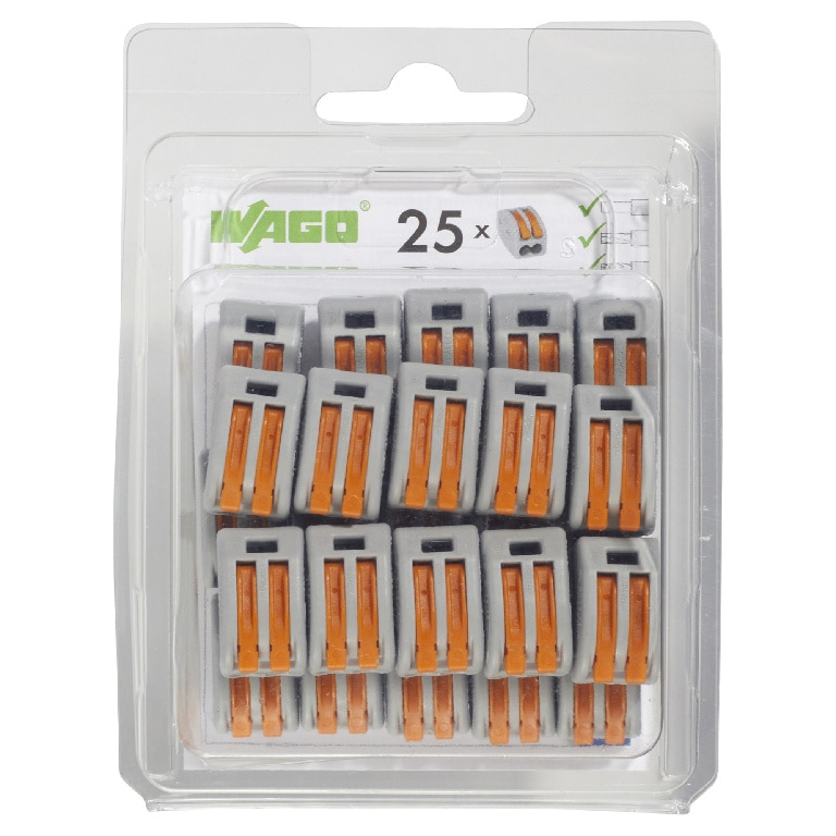 Cleme Wago, 2 poli, Conector cablu, 2 porturi, 10 buc