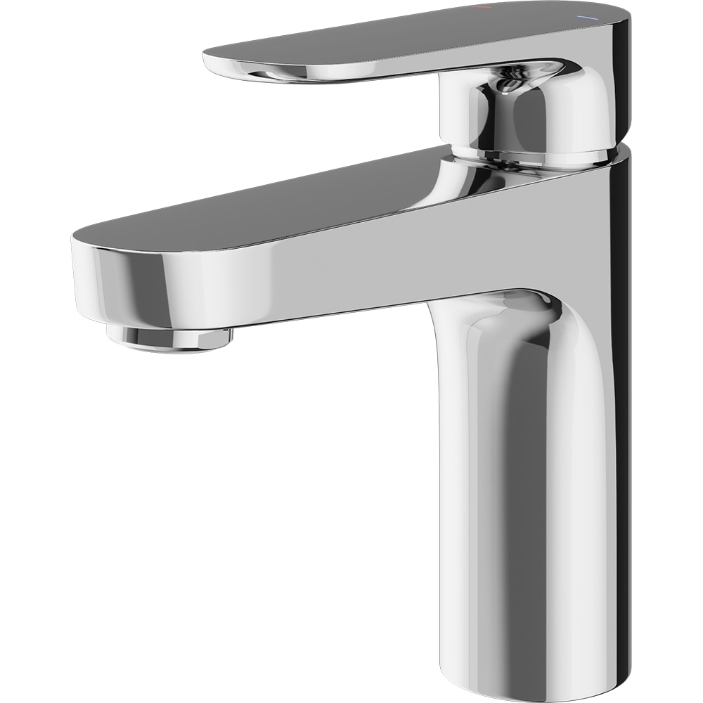 Baterie lavoar GOODHOME Cavally, inaltime 18.1 cm, alama, argintiu