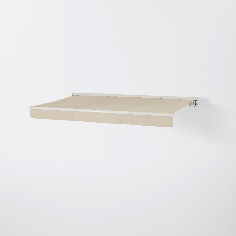 Copertina retractabila electrica alba, cadru aluminiu, 375 x 300 cm • Blooma