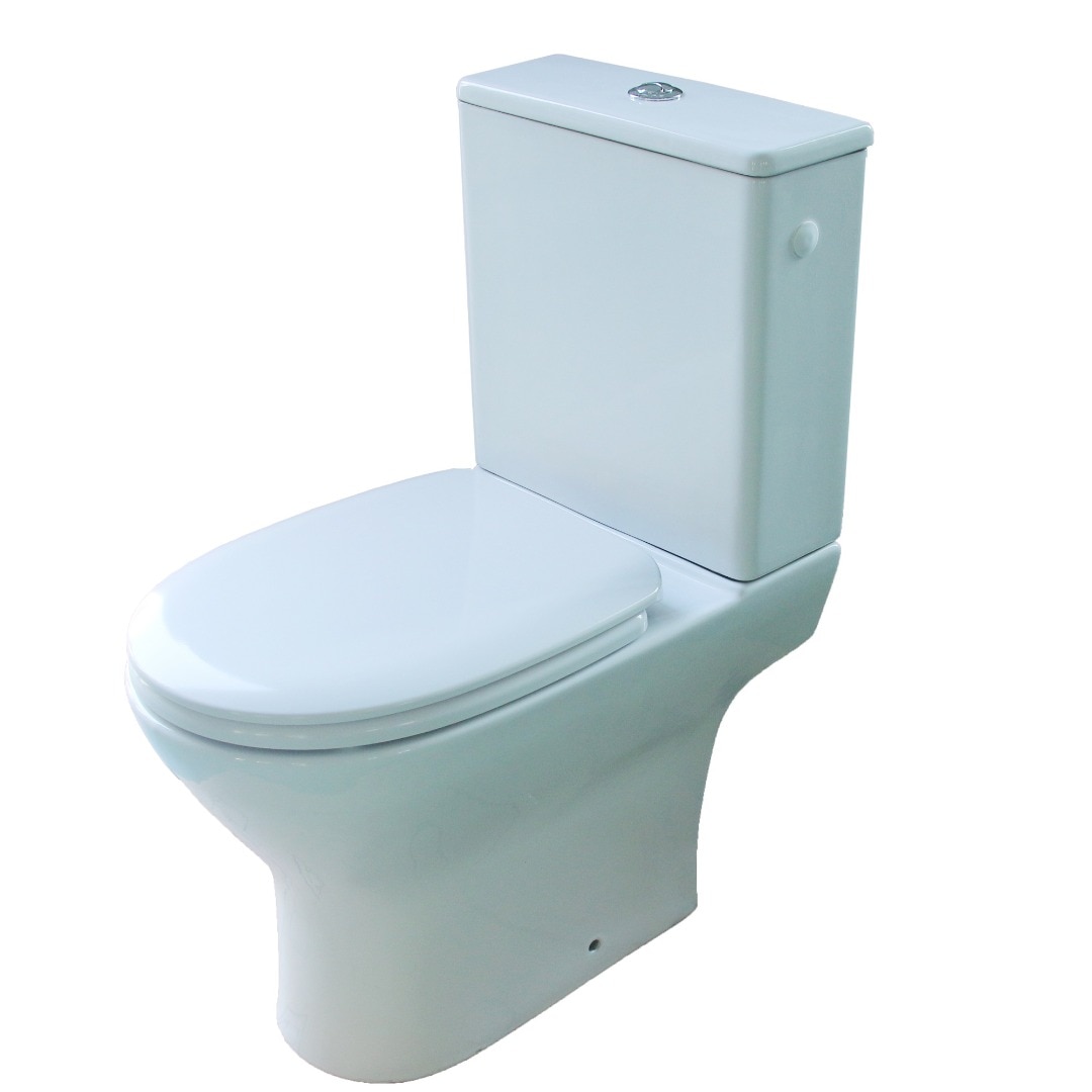 Set WC si rezervor, rotund, alb, portelan, diamentru 10, 2 cm, 3/6 L  GoodHome