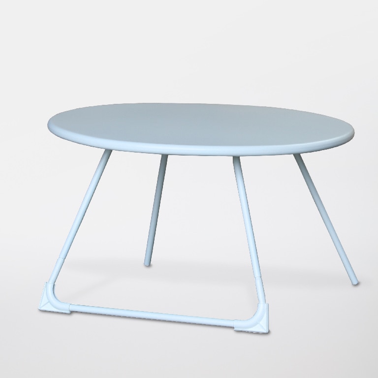 Masa de gradina, otel, alb, rotunda, 4 persoane, 70 x 40 cm • GoodHome janeiro