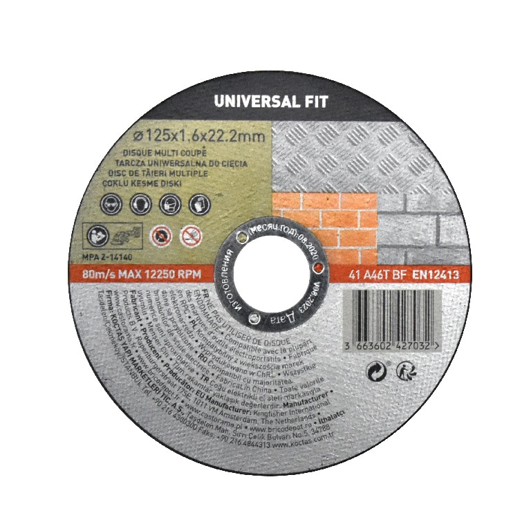 Disc taiere multimat, 125 x 1.6 mm • Universal Fit