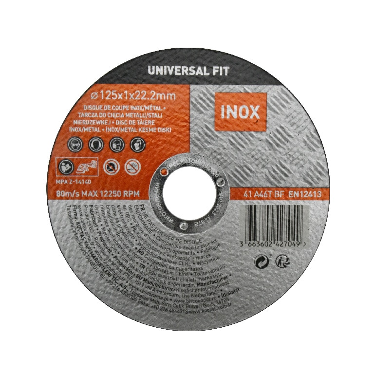 Disc taiere inox/metal Universal Fit, 125 x 1 mm