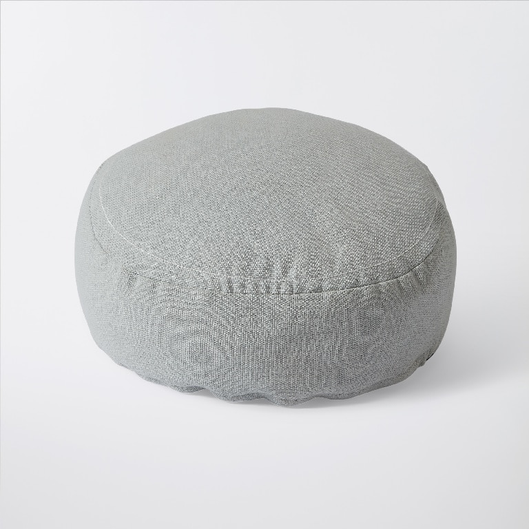 Perna taburet, gri, forma rotunda, 45 cm • Blooma Rural