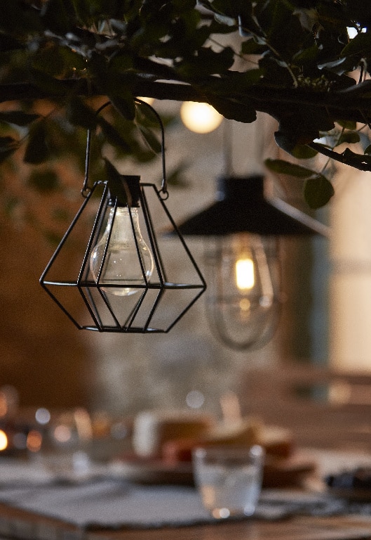 Mini lampa solara LED, metal, negru, 1 bucata