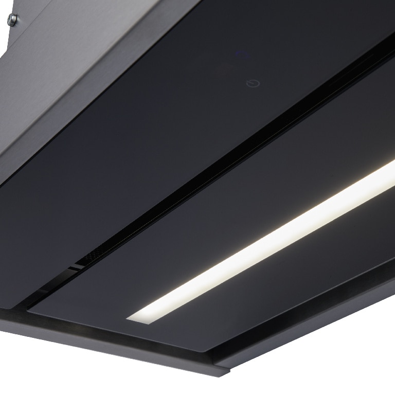 Hota incorporabila GOODHOME Bamia GHIH80, 1 motor, 765 m3/h, L 80 cm, negru-inox