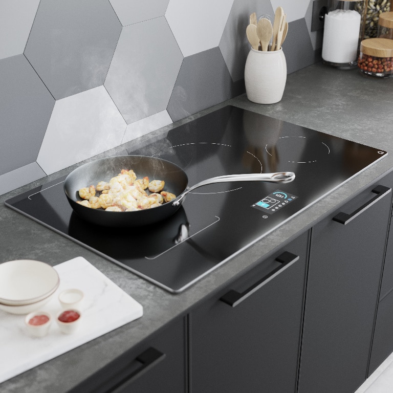 Plita incorporabila GOODHOME GHIHAC80, Inductie, 4 arzatoare, Touch control, negru