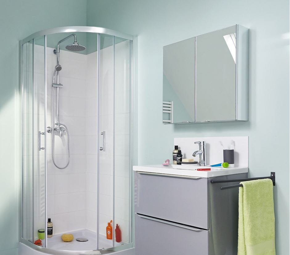 Cadita dus semirotunda, 90 x 90 x 15 cm • Cooke & Lewis Lagan