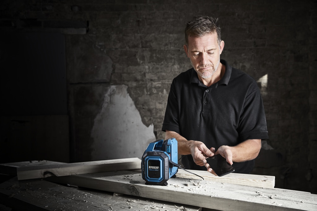 Radio portabil Erbauer ESP18-Li, 18V, Bluetooth, IP20