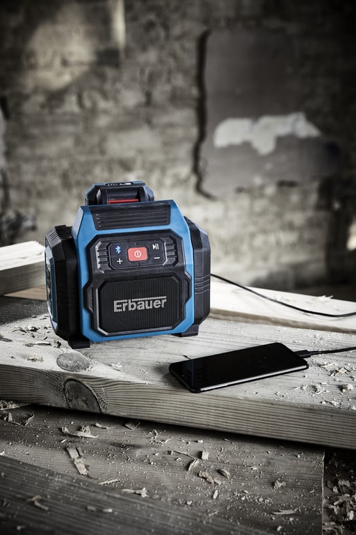Radio portabil Erbauer ESP18-Li, 18V, Bluetooth, IP20